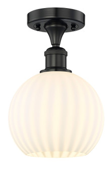Edison LED Semi-Flush Mount in Matte Black (405|616-1F-BK-G1217-8WV)
