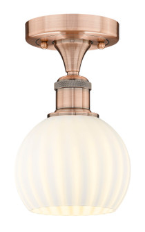 Edison One Light Semi-Flush Mount in Antique Copper (405|616-1F-AC-G1217-6WV)