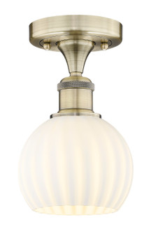 Edison One Light Semi-Flush Mount in Antique Brass (405|616-1F-AB-G1217-6WV)