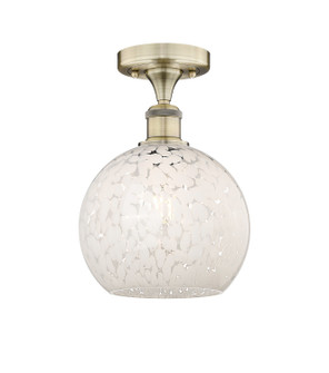 Edison One Light Semi-Flush Mount in Antique Brass (405|616-1F-AB-G1216-8WM)