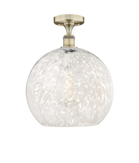 Edison One Light Semi-Flush Mount in Antique Brass (405|616-1F-AB-G1216-14WM)