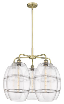 Downtown Urban LED Chandelier in Antique Brass (405|516-5CR-AB-G557-10CL)