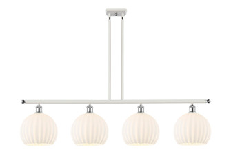 Ballston LED Island Pendant in White Polished Chrome (405|516-4I-WPC-G1217-10WV)