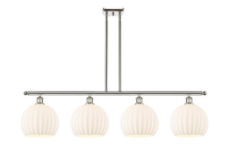 Ballston Four Light Island Pendant in Polished Nickel (405|516-4I-PN-G1217-10WV)