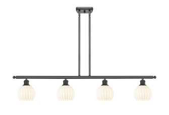 Ballston Four Light Island Pendant in Oil Rubbed Bronze (405|516-4I-OB-G1217-6WV)