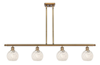 Ballston Four Light Island Pendant in Brushed Brass (405|516-4I-BB-G1216-6WM)
