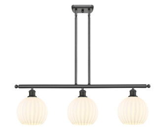 Ballston Three Light Island Pendant in Oil Rubbed Bronze (405|516-3I-OB-G1217-8WV)