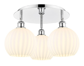 Ballston Three Light Semi-Flush Mount in Polished Chrome (405|516-3C-PC-G1217-8WV)