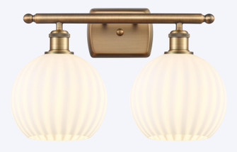 Ballston Two Light Bath Vanity in Brushed Brass (405|516-2W-BB-G1217-8WV)