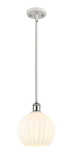 Ballston LED Mini Pendant in White Polished Chrome (405|516-1S-WPC-G1217-8WV)