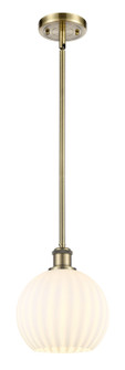 Ballston LED Mini Pendant in Antique Brass (405|516-1S-AB-G1217-8WV)