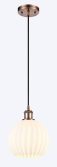 Ballston One Light Mini Pendant in Antique Copper (405|516-1P-AC-G1217-8WV)