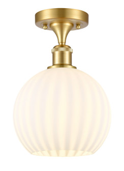 Ballston LED Semi-Flush Mount in Satin Gold (405|516-1C-SG-G1217-8WV)