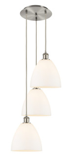 Ballston Three Light Pendant in Brushed Satin Nickel (405|113B-3P-SN-GBD-94)