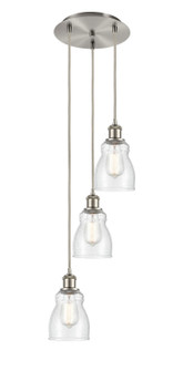 Ballston LED Pendant in Brushed Satin Nickel (405|113B-3P-SN-G394)