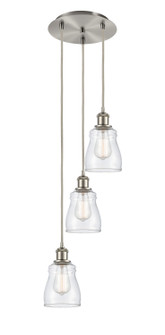 Ballston LED Pendant in Brushed Satin Nickel (405|113B-3P-SN-G392)