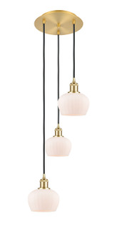 Ballston Three Light Pendant in Satin Gold (405|113B-3P-SG-G91)