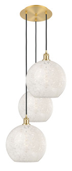 Ballston Three Light Pendant in Satin Gold (405|113B-3P-SG-G1216-12WM)