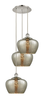 Ballston Three Light Pendant in Polished Nickel (405|113B-3P-PN-G96-L)