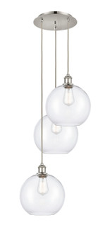 Ballston Three Light Pendant in Polished Nickel (405|113B-3P-PN-G122-10)