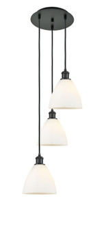 Ballston Three Light Pendant in Matte Black (405|113B-3P-BK-GBD-751)