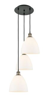 Ballston Three Light Pendant in Black Antique Brass (405|113B-3P-BAB-GBD-91)