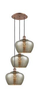 Ballston Three Light Pendant in Antique Copper (405|113B-3P-AC-G96-L)