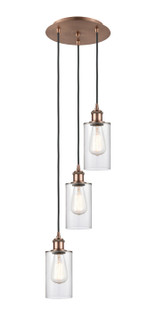 Ballston Three Light Pendant in Antique Copper (405|113B-3P-AC-G802)