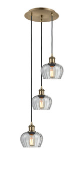 Ballston Three Light Pendant in Antique Brass (405|113B-3P-AB-G92)