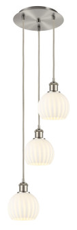 Ballston Three Light Pendant in Antique Brass (405|113B-3P-AB-G122C-6CL)