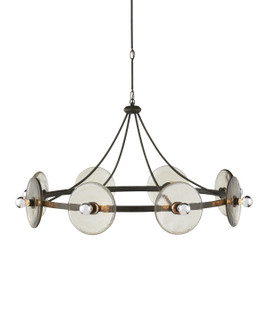 Circumstellar Eight Light Chandelier in Black Iron/Clear (142|9000-1150)