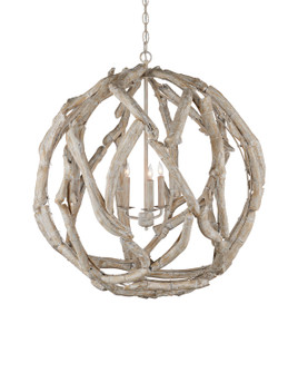 Driftwood Three Light Chandelier in Whitewashed Driftwood (142|9000-1133)