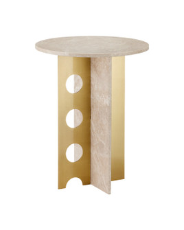 Selene Accent Table in Natural/Polished Brass (142|4000-0186)
