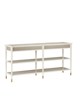 Aster Console Table in Off-White/Fog/Brass (142|3000-0263)