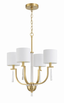 Fortuna Four Light Chandelier in Satin Brass (46|58224-SB)