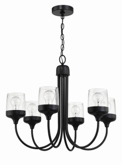 Wrenn Six Light Chandelier in Flat Black (46|58126-FB)
