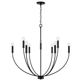 Ansley Nine Light Chandelier in Matte Black (65|452191MB)