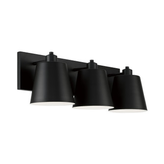 Alden Three Light Vanity in Matte Black (65|151331MB)