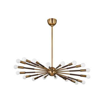 Obie 18 Light Chandelier in Patina Brass (67|F3036-PBR/BRZ)