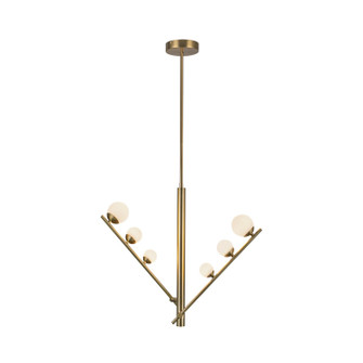 Cypress LED Pendant in Brushed Gold/Opal Glass (347|PD55520-BG/OP)