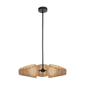 Lanai LED Chandelier in Black/Opal Glass (347|CH20625-BK/OP)