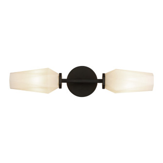 Krysta Two Light Wall Vanity in Matte Black/Opal Glass (452|WV424720MBOP)
