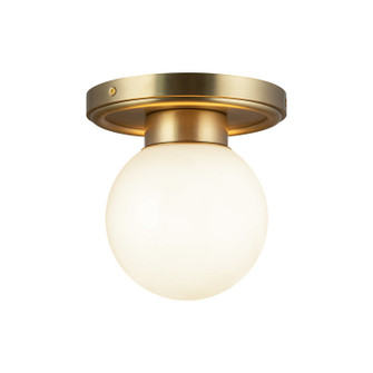 Fiore One Light Semi-Flush Mount in Brushed Gold/Glossy Opal Glass (452|SF407306BGGO)