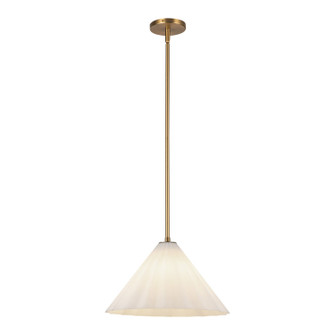 Serena One Light Pendant in Aged Gold/Opal Glass (452|PD451814AGOP)