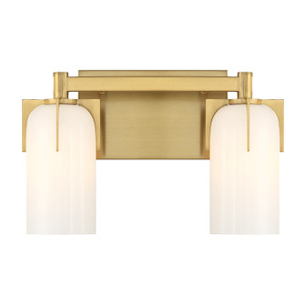 Caldwell Two Light Bathroom Vanity in Warm Brass (51|8-4128-2-322)