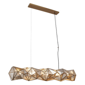 Geo-Gem Eight Light Island Pendant in Artisan Brass (29|N1697-863)