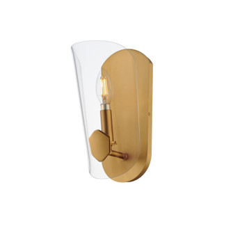 Armory One Light Wall Sconce in Natural Aged Brass (16|32351CLNAB)