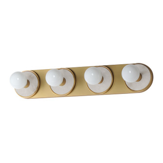 Hollywood Four Light Wall Sconce in Whit Alabaster / Natural Aged Brass (16|26094WANAB)