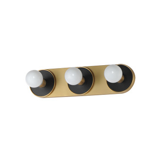 Hollywood LED Wall Sconce in Black / Natural Aged Brass (16|26093BKNAB/BUL)