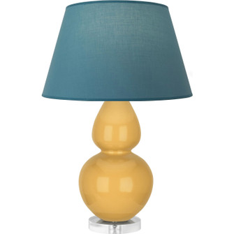 Double Gourd One Light Table Lamp in Sunset Yellow Glazed Ceramic w/Lucite (165|SU23B)